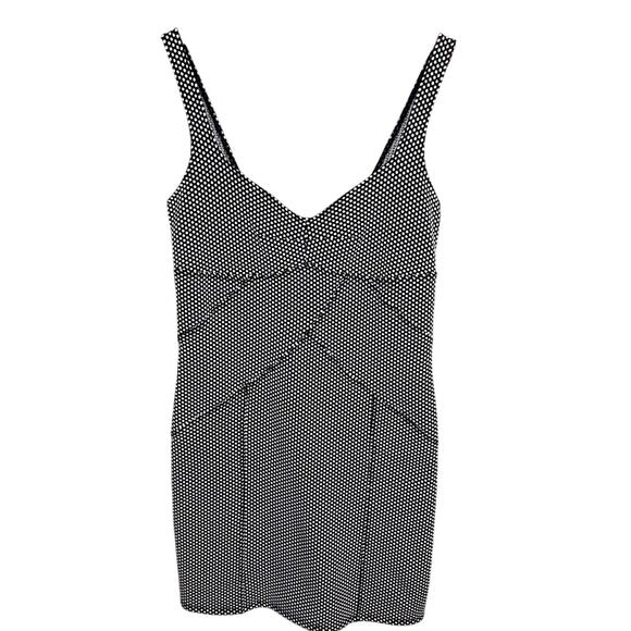 Free People Intimately FP Black and White Micro Polka Dot Dress BodyCon Size L - Picture 4 of 10